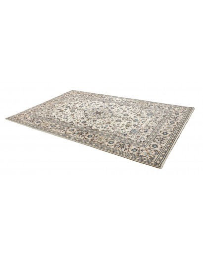 Tappeto Kashan Persia bianco grigio 197x302