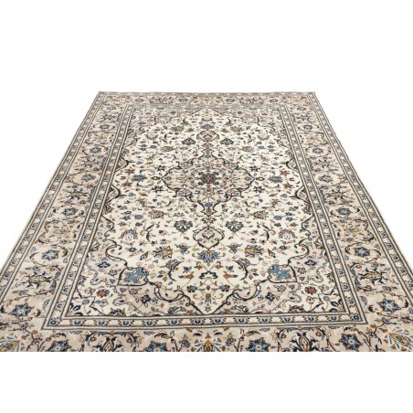 Tappeto Kashan Persia bianco grigio 197x302