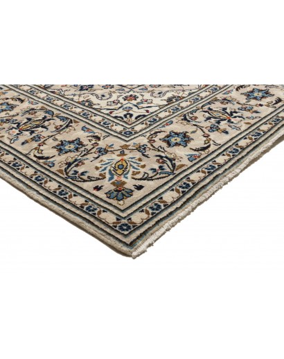 Tappeto Kashan Persia bianco grigio 197x302