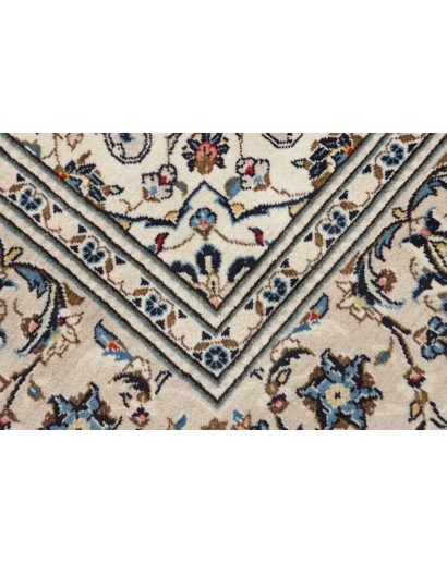 Tappeto Kashan Persia bianco grigio 197x302
