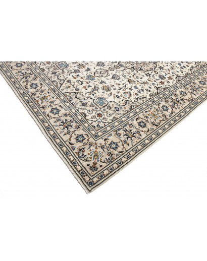 Tappeto Kashan Persia bianco grigio 197x302
