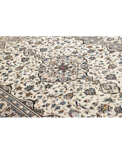 Tappeto Kashan Persia bianco grigio 197x302