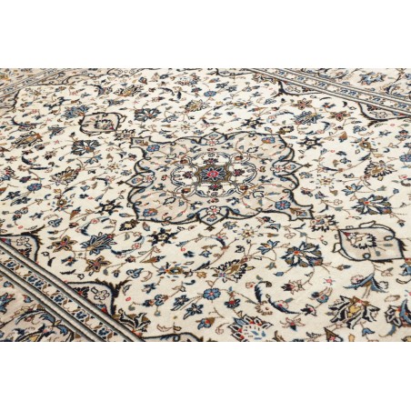 Tappeto Kashan Persia bianco grigio 197x302