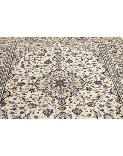 Tappeto Kashan Persia bianco grigio 197x302