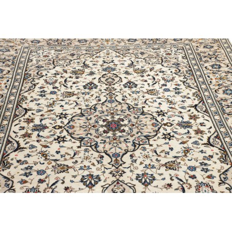 Tappeto Kashan Persia bianco grigio 197x302