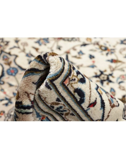 Tappeto Kashan Persia bianco grigio 197x302