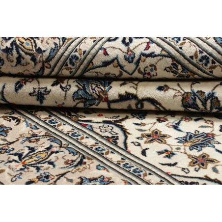 Tappeto Kashan Persia bianco grigio 197x302