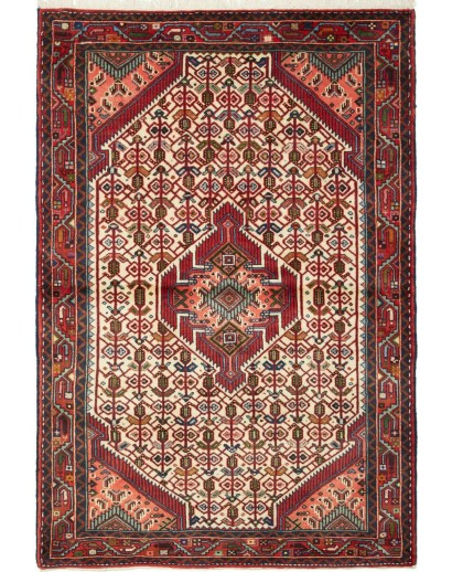 Tappeto Hamadan Persia marrone giallo 103x152