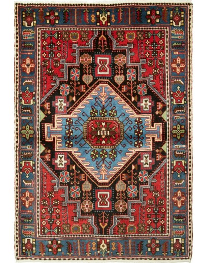 Tappeto Hamadan Persia grigio marrone 112x165