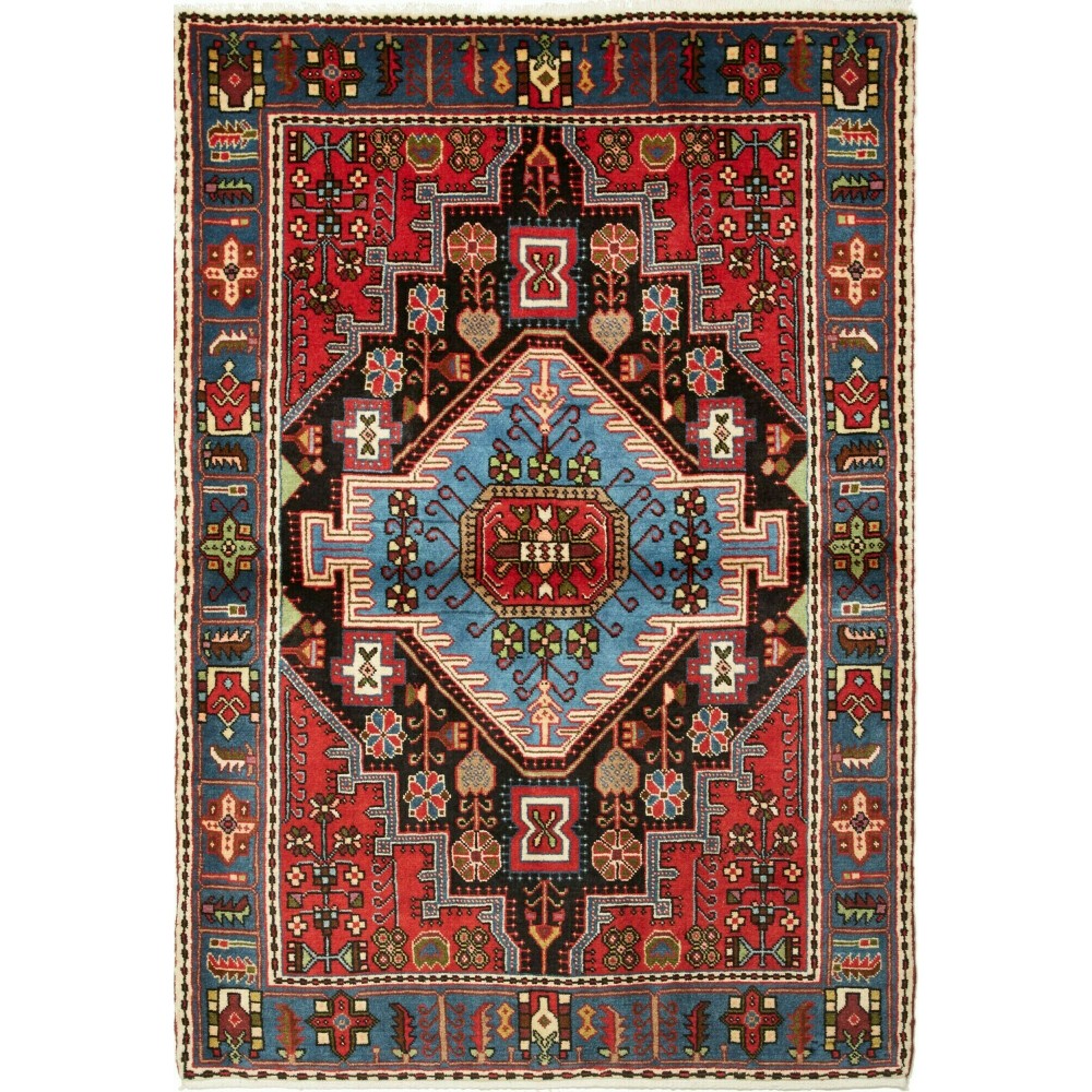 Tappeto Hamadan Persia grigio marrone 112x165 Tappeto Hamadan Persia grigio marrone 112x165