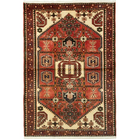 Tappeto Hamadan Persia marrone grigio 104x150