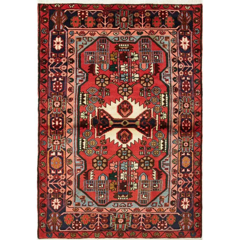 Tappeto Hamadan Persia marrone giallo 110x160 Tappeto Hamadan Persia marrone giallo 110x160