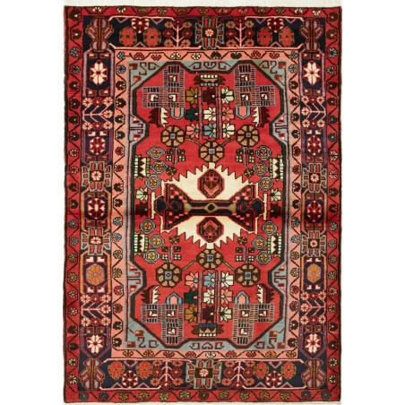 Tappeto Hamadan Persia marrone giallo 110x160