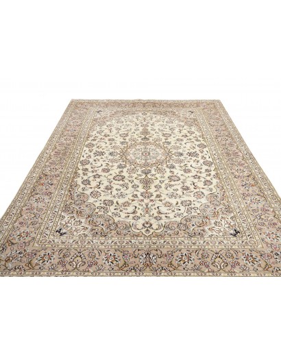 Tappeto Kashan Persia beige grigio 197x290