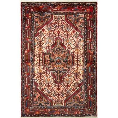 Tappeto Hamadan Persia marrone giallo 105x159