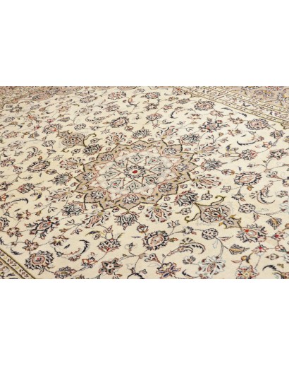 Tappeto Kashan Persia beige grigio 197x290