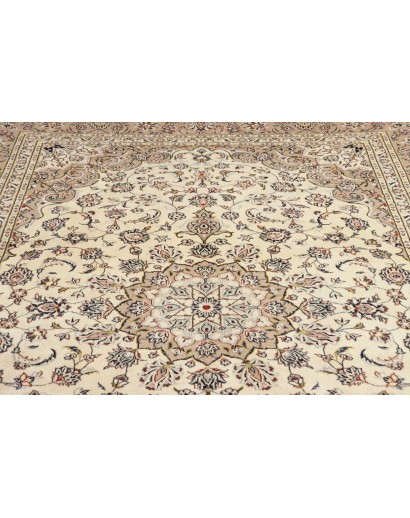 Tappeto Kashan Persia beige grigio 197x290