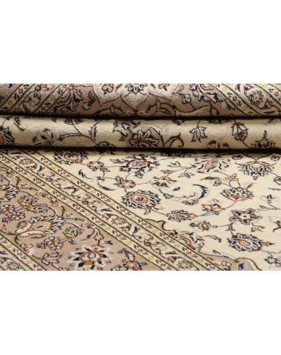 Tappeto Kashan Persia beige grigio 197x290