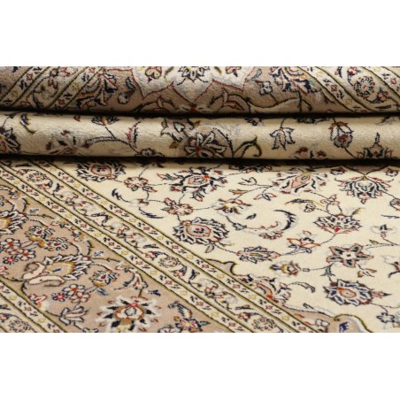 Tappeto Kashan Persia beige grigio 197x290