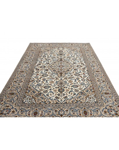 Tappeto Kashan Persia beige verde 196x293