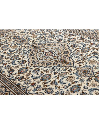 Tappeto Kashan Persia beige verde 196x293