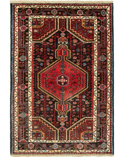Tappeto Hamadan Persia grigio marrone 101x152