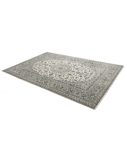 Tappeto Kashan Persia beige azzurro 196x297