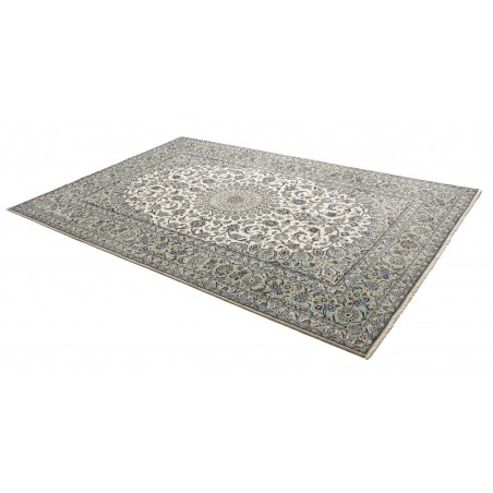 Tappeto Kashan Persia beige azzurro 196x297
