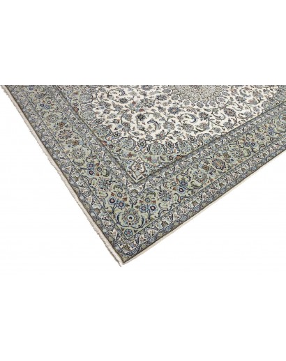 Tappeto Kashan Persia beige azzurro 196x297