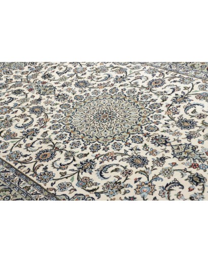 Tappeto Kashan Persia beige azzurro 196x297