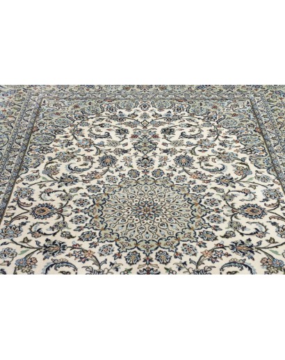 Tappeto Kashan Persia beige azzurro 196x297