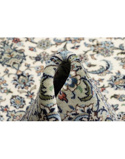 Tappeto Kashan Persia beige azzurro 196x297