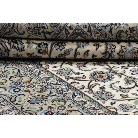 Tappeto Kashan Persia beige azzurro 196x297