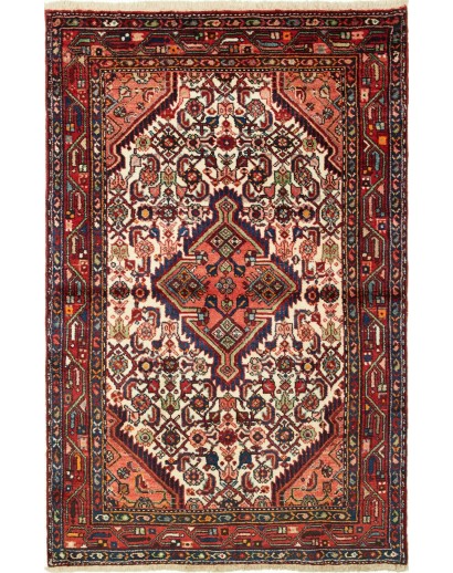 Tappeto Hamadan Persia marrone giallo 103x160