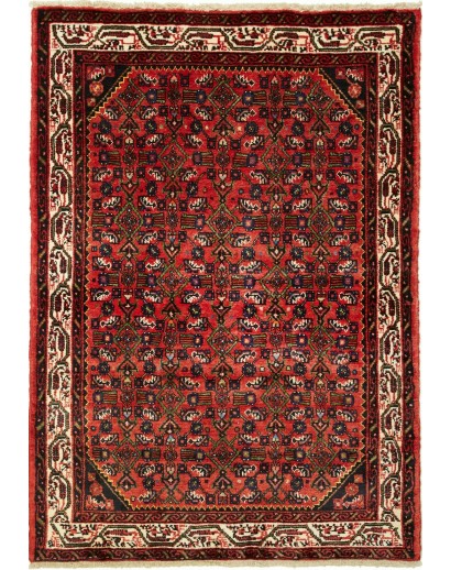 Tappeto Hamadan Persia grigio giallo 110x155