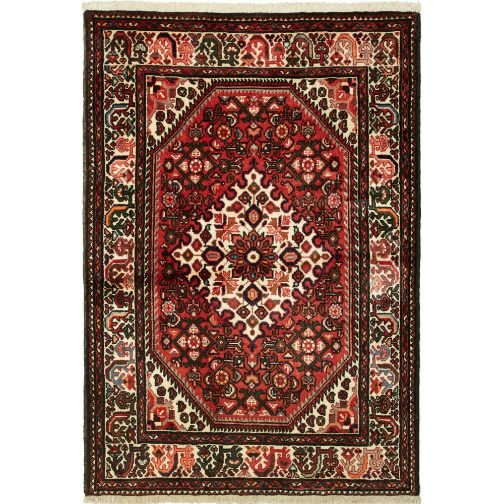 Tappeto Hamadan Persia grigio marrone 104x152 Tappeto Hamadan Persia grigio marrone 104x152