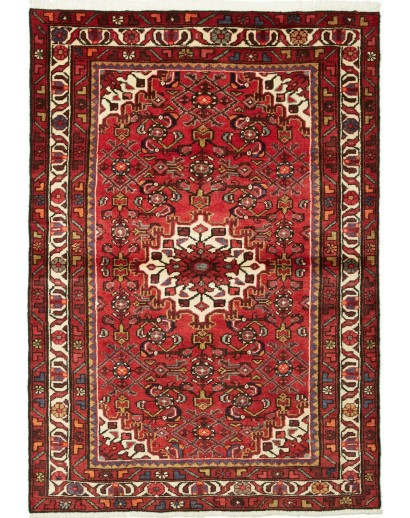 Tappeto Hamadan Persia marrone giallo 110x155