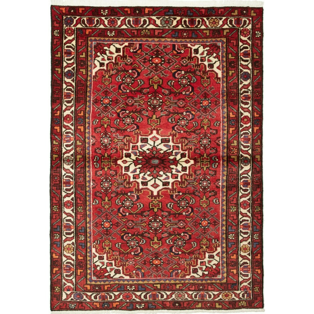 Tappeto Hamadan Persia marrone giallo 110x155 Tappeto Hamadan Persia marrone giallo 110x155