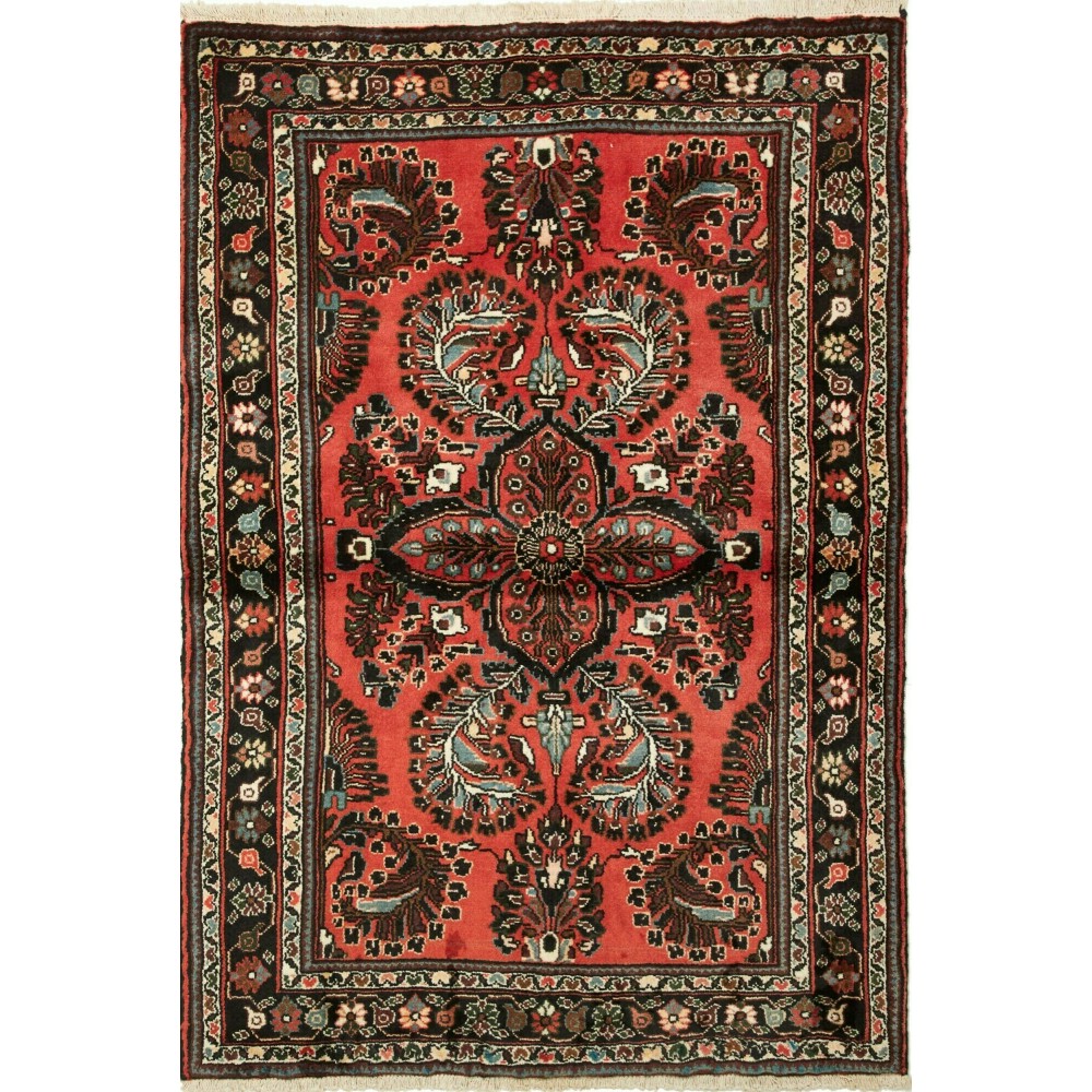 Tappeto Hamadan Persia grigio beige 104x155 Tappeto Hamadan Persia grigio beige 104x155