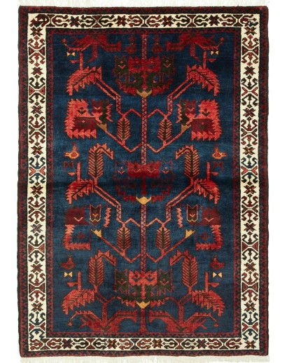 Tappeto Hamadan Persia grigio marrone 108x150