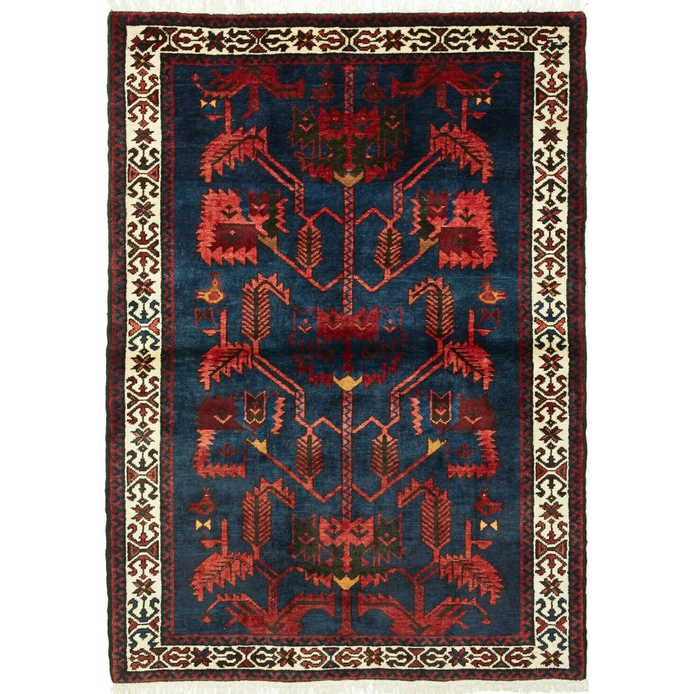Tappeto Hamadan Persia grigio marrone 108x150 Tappeto Hamadan Persia grigio marrone 108x150