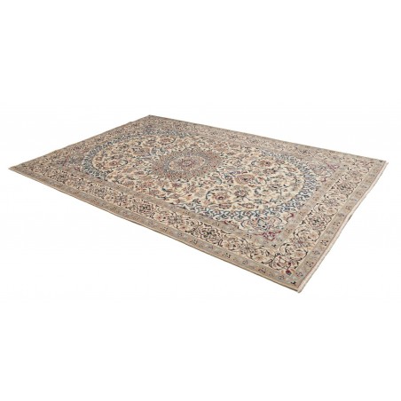 Tappeto Nain Kashmar Persia beige bianco 196x302