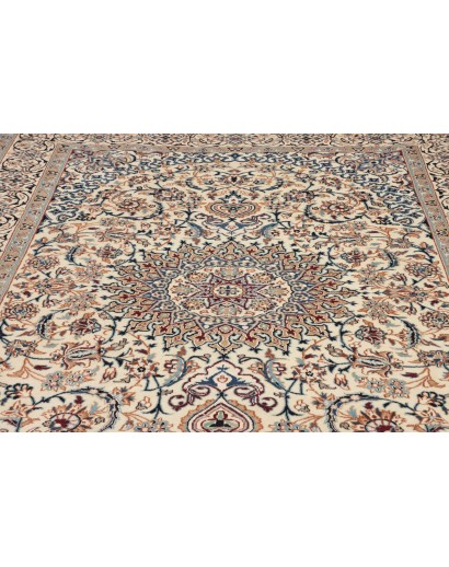 Tappeto Nain Kashmar Persia beige bianco 196x302