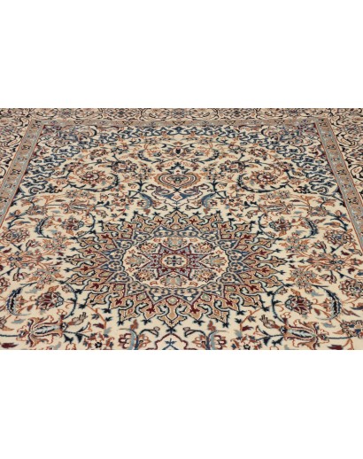 Tappeto Nain Kashmar Persia beige bianco 196x302