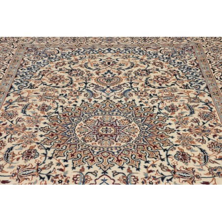 Tappeto Nain Kashmar Persia beige bianco 196x302