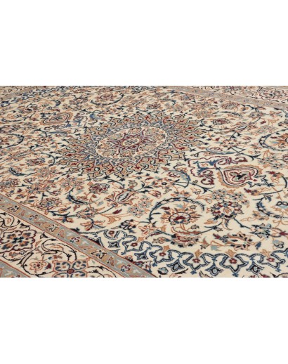 Tappeto Nain Kashmar Persia beige bianco 196x302