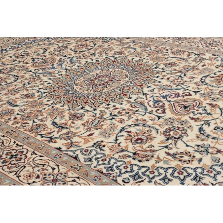 Tappeto Nain Kashmar Persia beige bianco 196x302