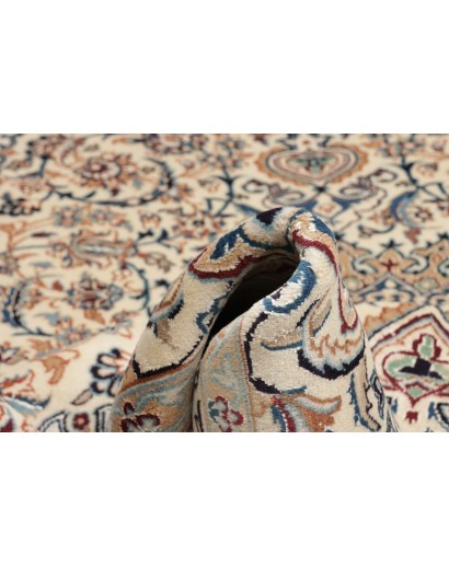 Tappeto Nain Kashmar Persia beige bianco 196x302