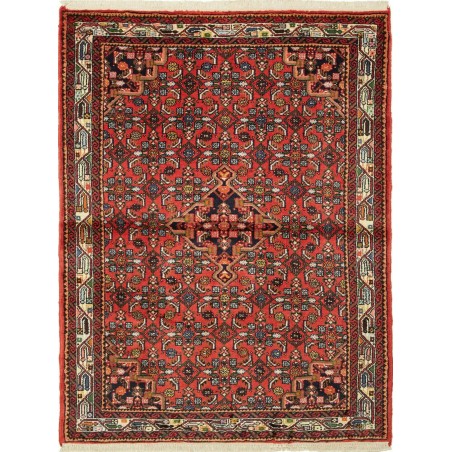 Tappeto Hamadan Persia marrone giallo 103x136