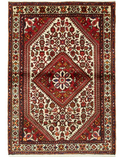 Tappeto Hamadan Persia marrone giallo 108x150